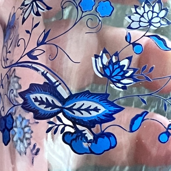 Blue floral vintage, glass, sugar decanter - libbey​ - Picture 8 of 9